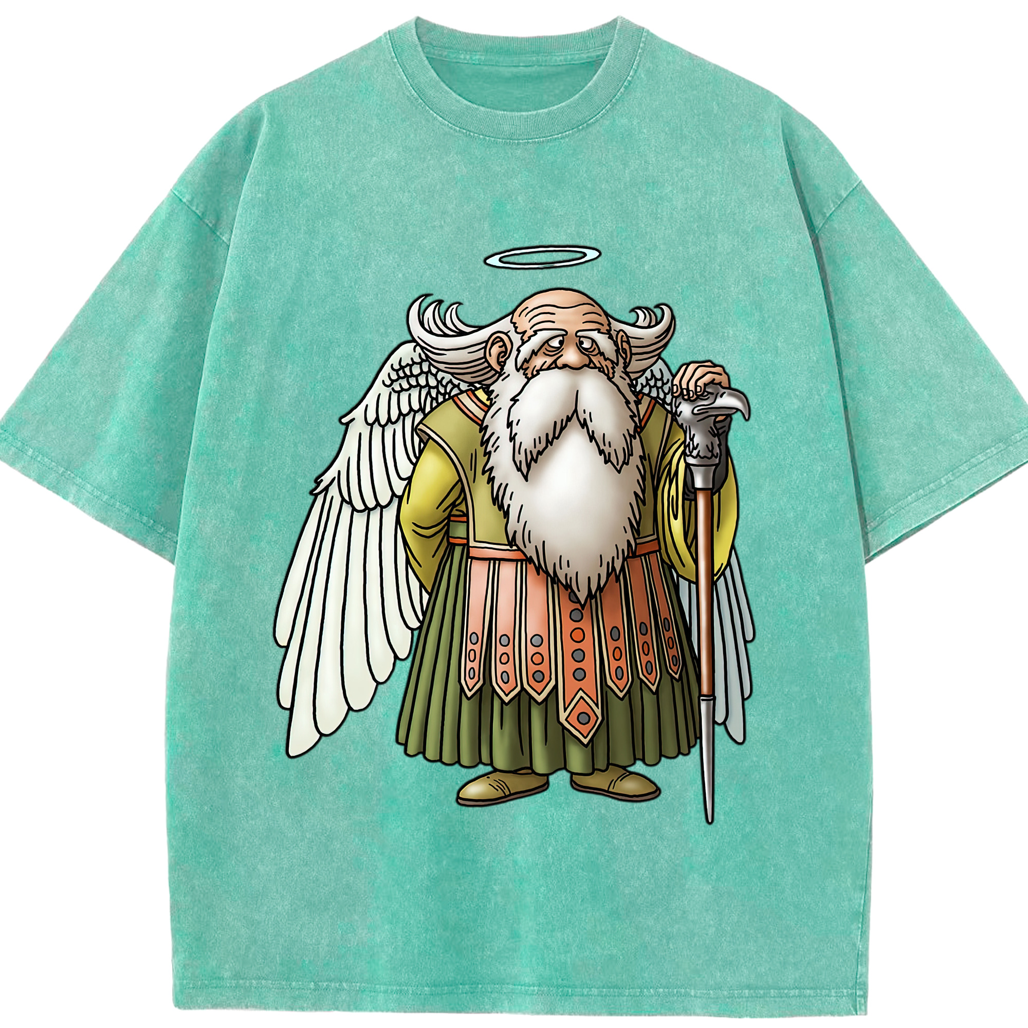 （画像用） ドラゴンクエスト Doragon Kuesuto Dragon Quest 綿100% ヴィンテージ風 半袖Tシャツ（フロントプリント）